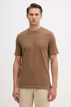 Хлопковая футболка United Colors Of Benetton, коричневый