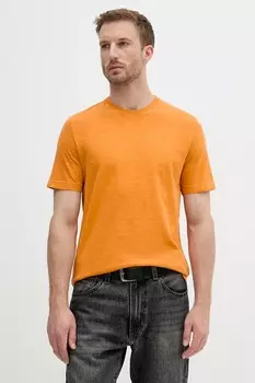 Хлопковая футболка United Colors Of Benetton, оранжевый