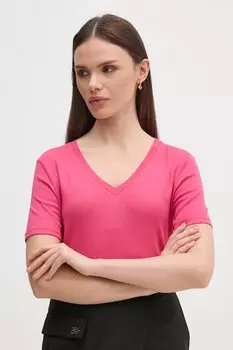 Хлопковая футболка United Colors Of Benetton, розовый