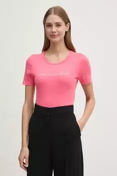 Хлопковая футболка United Colors Of Benetton, розовый
