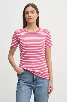 Хлопковая футболка United Colors Of Benetton, розовый