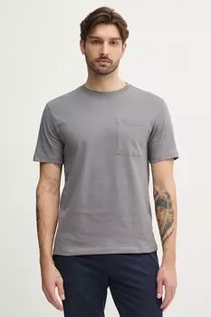 Хлопковая футболка United Colors Of Benetton, серый