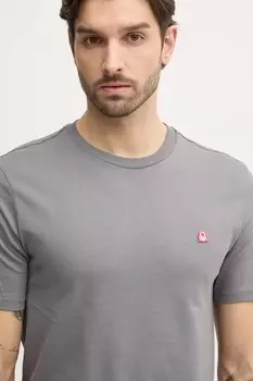 Хлопковая футболка United Colors Of Benetton, серый