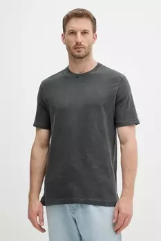 Хлопковая футболка United Colors Of Benetton, серый