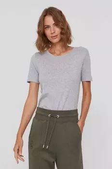 Хлопковая футболка United Colors of Benetton, серый