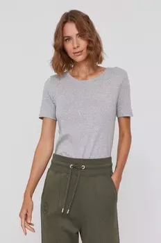 Хлопковая футболка United Colors of Benetton, серый