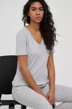 Хлопковая футболка United Colors of Benetton, серый