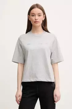 Хлопковая футболка United Colors Of Benetton, серый