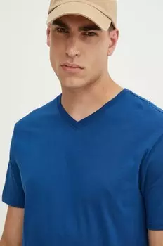 Хлопковая футболка United Colors of Benetton, синий