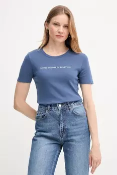 Хлопковая футболка United Colors Of Benetton, синий