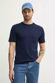 Хлопковая футболка United Colors Of Benetton, темно-синий