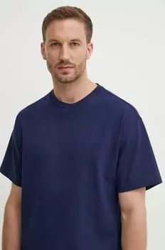 Хлопковая футболка United Colors of Benetton, темно-синий