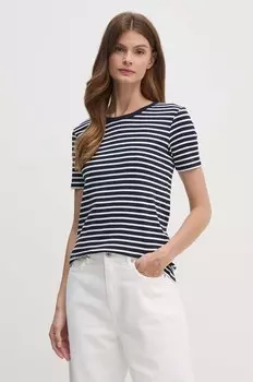 Хлопковая футболка United Colors of Benetton, темно-синий