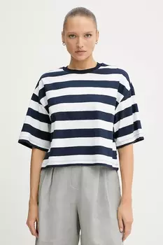 Хлопковая футболка United Colors Of Benetton, темно-синий