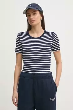 Хлопковая футболка United Colors Of Benetton, темно-синий