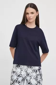 Хлопковая футболка United Colors Of Benetton, темно-синий