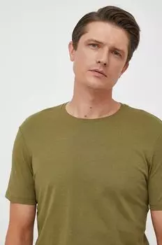 Хлопковая футболка United Colors of Benetton, зеленый