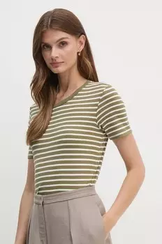 Хлопковая футболка United Colors of Benetton, зеленый