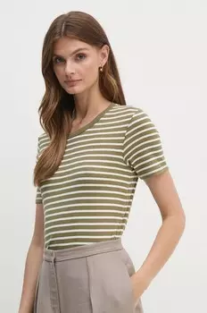 Хлопковая футболка United Colors of Benetton, зеленый