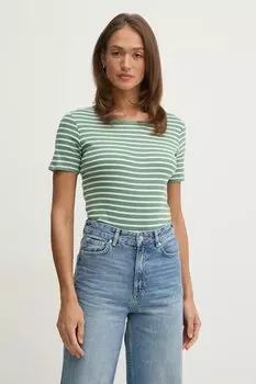 Хлопковая футболка United Colors Of Benetton, зеленый