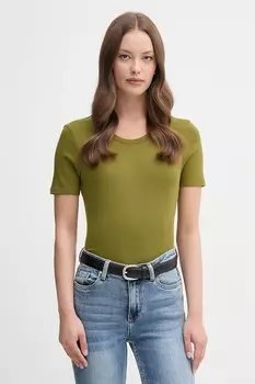 Хлопковая футболка United Colors Of Benetton, зеленый