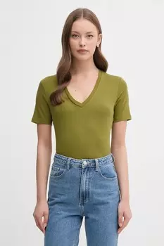Хлопковая футболка United Colors Of Benetton, зеленый