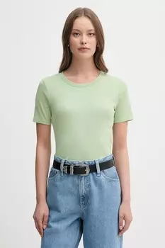 Хлопковая футболка United Colors Of Benetton, зеленый