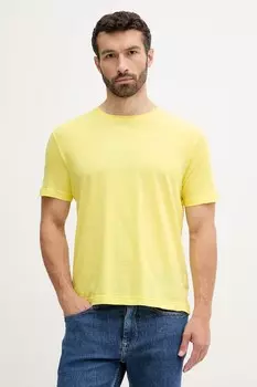 Хлопковая футболка United Colors Of Benetton, желтый