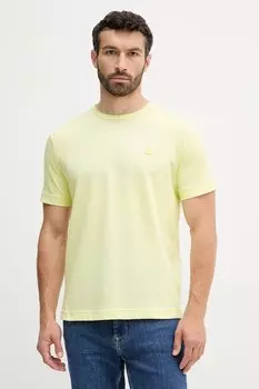 Хлопковая футболка United Colors Of Benetton, желтый