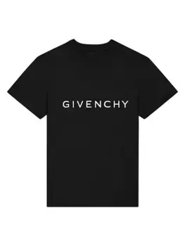 Хлопковая футболка узкого кроя Archetype Givenchy, черный