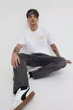 Хлопковая футболка Vans, белый