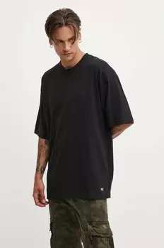 Хлопковая футболка Vans, черный