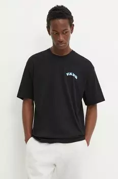 Хлопковая футболка Vans, черный