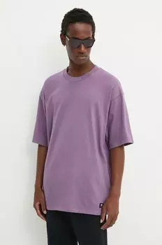 Хлопковая футболка Vans, фиолетовый