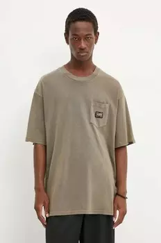 Хлопковая футболка Vans, зеленый