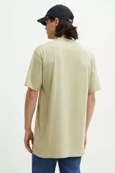 Хлопковая футболка Vans, зеленый