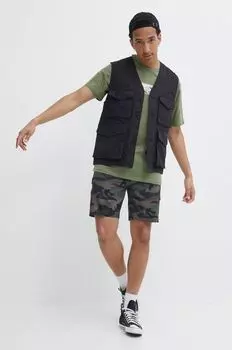 Хлопковая футболка Vans, зеленый