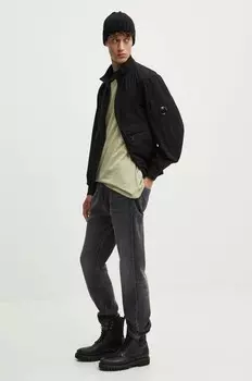 Хлопковая футболка Vans, зеленый