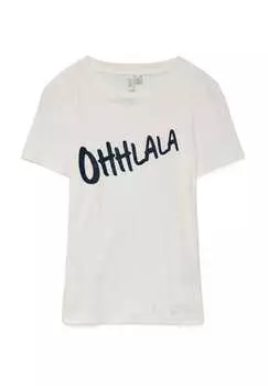 Хлопковая футболка Vero Moda, белый