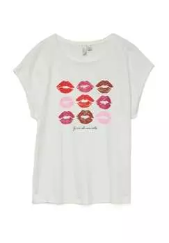 Хлопковая футболка Vero Moda, белый