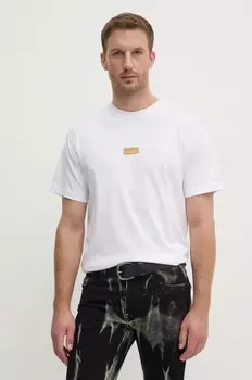 Хлопковая футболка Versace Jeans Couture, белый