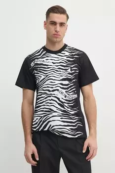 Хлопковая футболка Versace Jeans Couture, черный