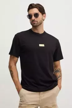 Хлопковая футболка Versace Jeans Couture, черный