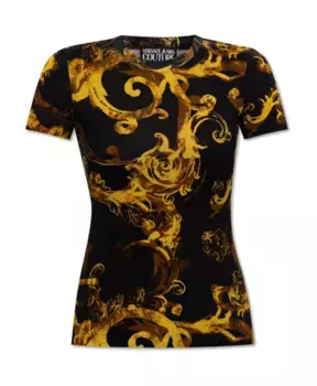 Хлопковая футболка Versace Jeans Couture, мультиколор