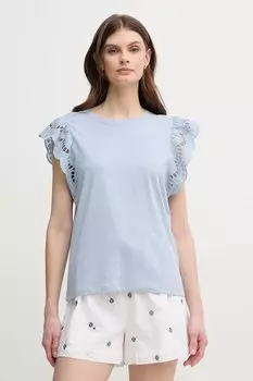 Хлопковая футболка VIC Pepe Jeans, синий