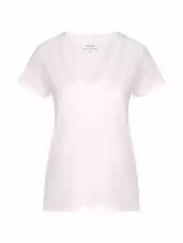 Хлопковая футболка Vince, белый