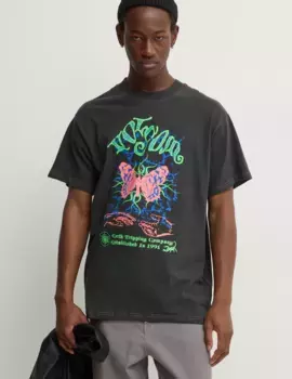 Хлопковая футболка Volcom, серый