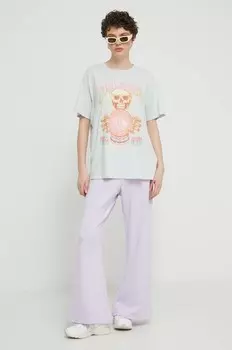 Хлопковая футболка Volcom, синий