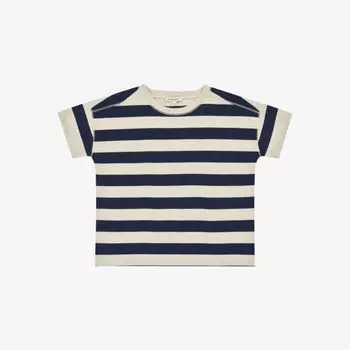 Хлопковая футболка в полоску Dregea 3-12 лет Caramel, бежевый