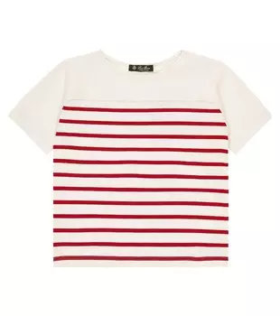 Хлопковая футболка в полоску Loro Piana, разноцветный